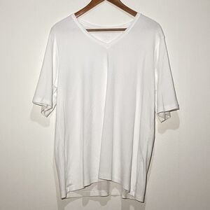 Chico's Women's White Cotton Short Sleeve Top